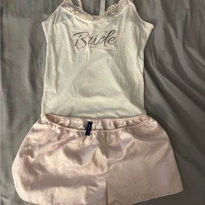Bride cami and short set